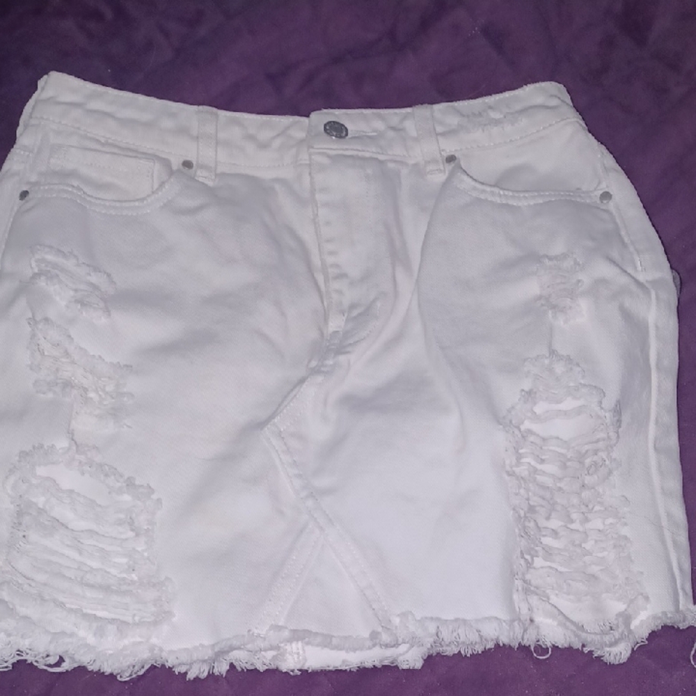 PacSun White Denim Skirt